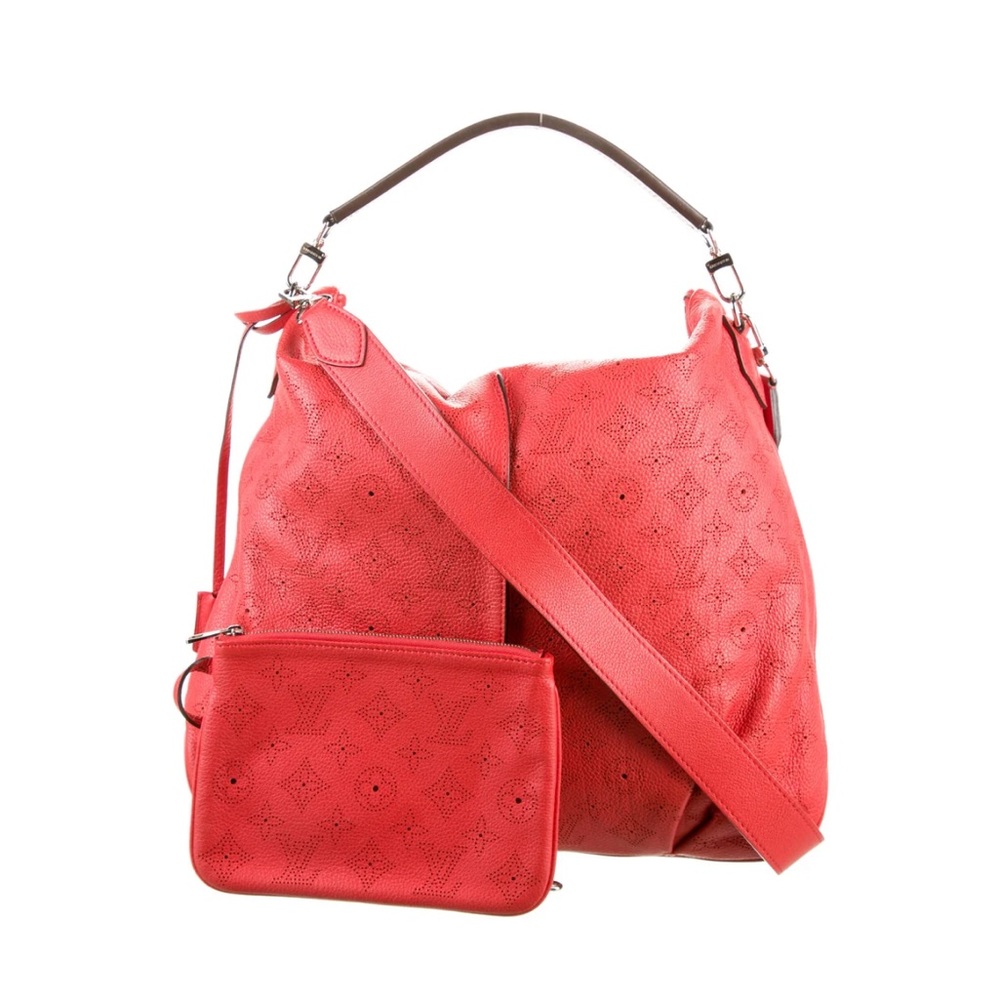 LOUIS VUITTON Mehene MM Mahina Shoulder Bag with Pochette